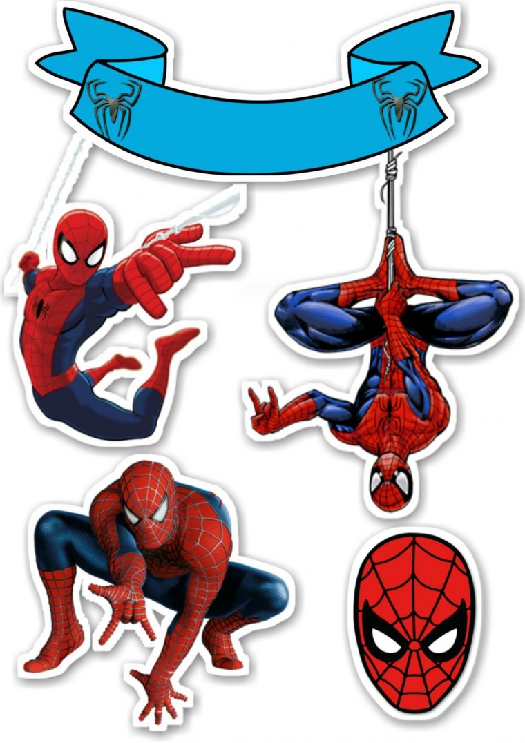 Вафельная печать человек паук