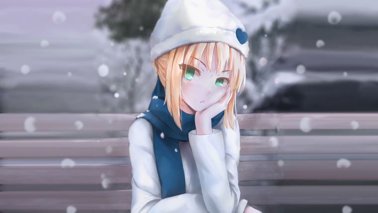 Зимняя шапка аниме