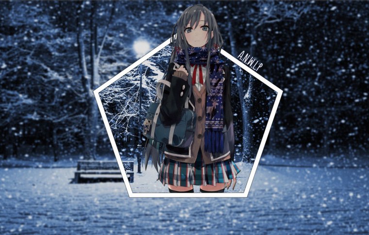 Аниме зима на рабочий стол