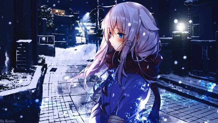 Аниме зима на рабочий стол