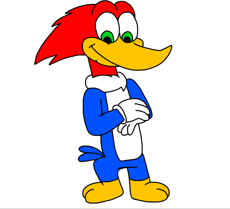 Дятел для детей на прозрачном фоне