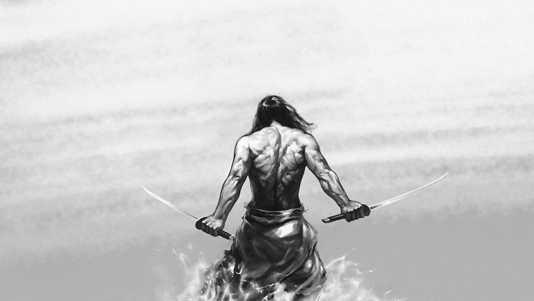 Roronoa Zoro черно белый