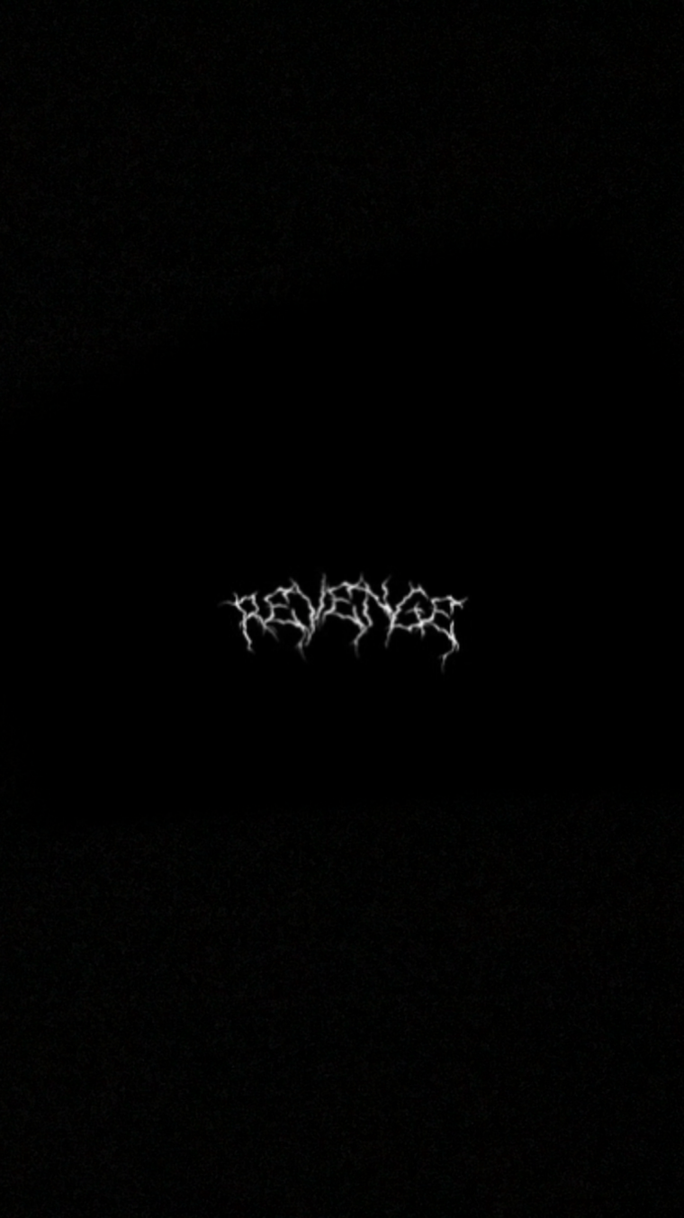 Обои с чёрным фоном и белой надписью