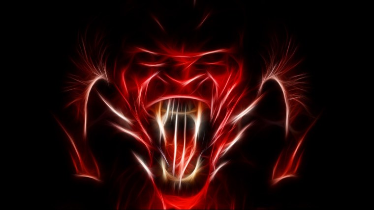 Демон на черном фоне