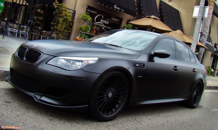 BMW e60 черный мат