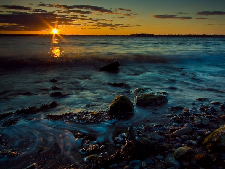 Закат на море