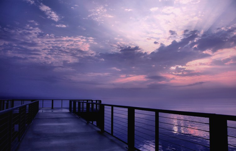 Вид с балкона на закат