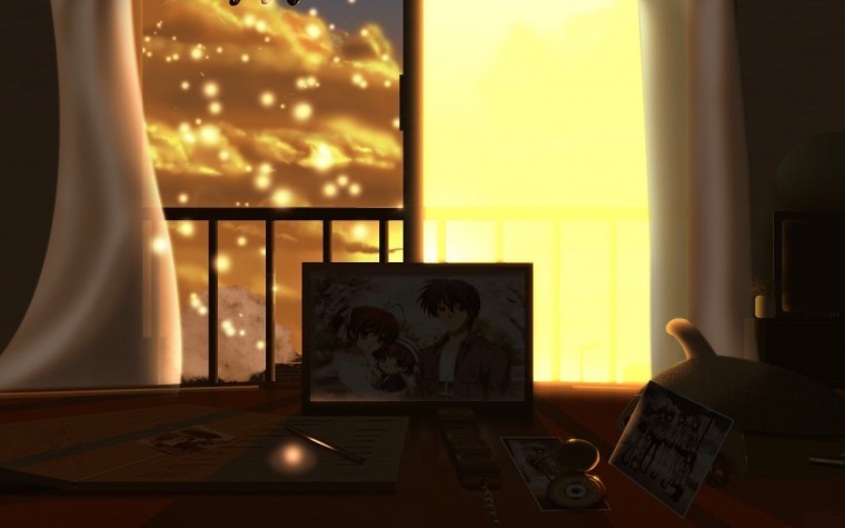 Аниме фон комната вечером