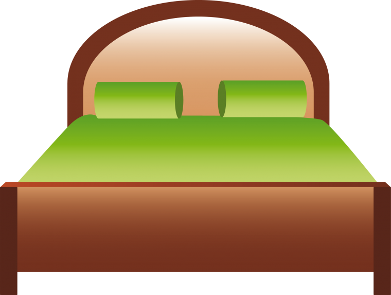 Кровать на прозрачном фоне