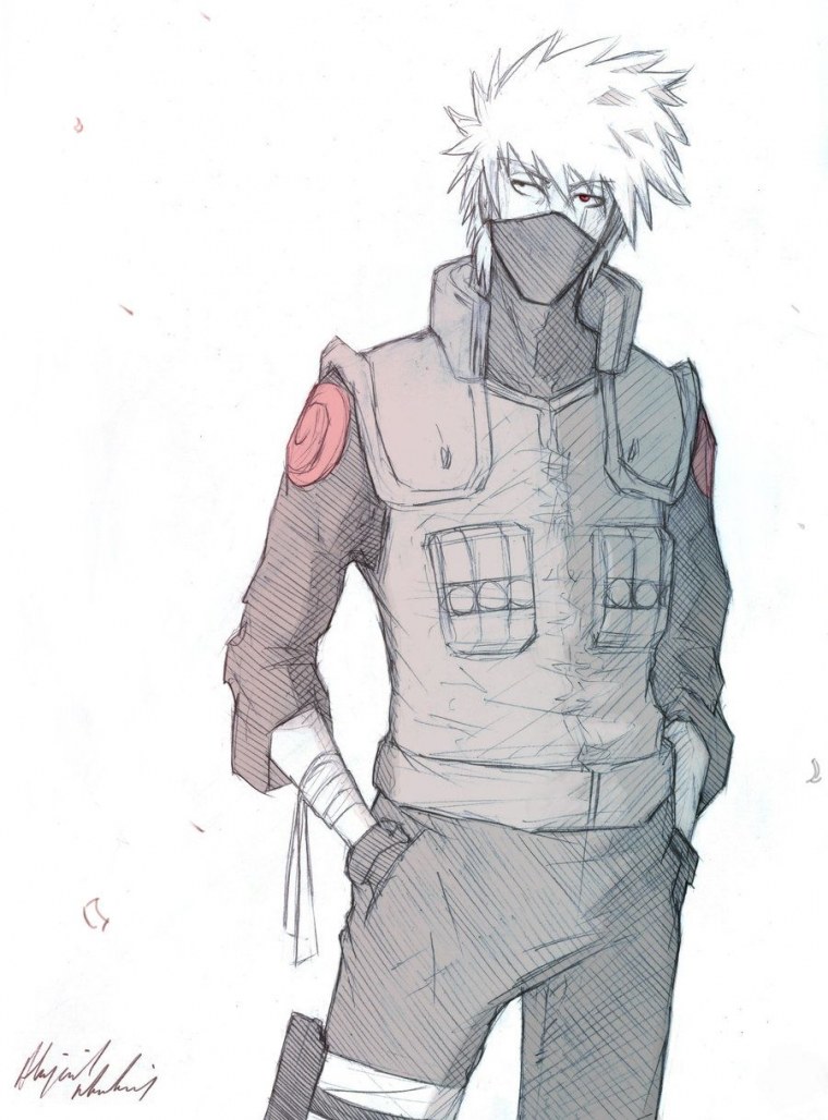 Раскраска Какаси Хатакэ в полный рост