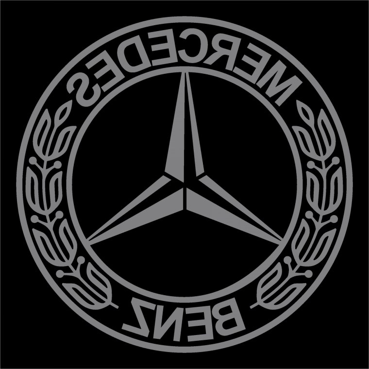 Мерседес Бенц значок черно белое