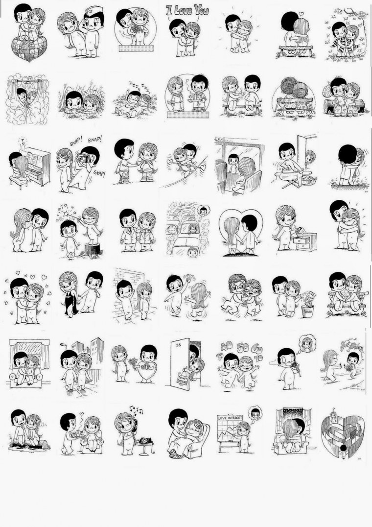 Наклейки аниме черно белые маленькие