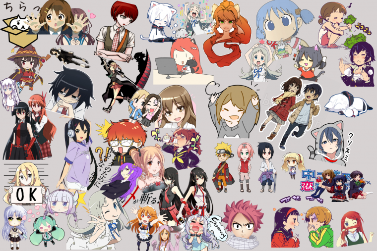 Наклейки из аниме