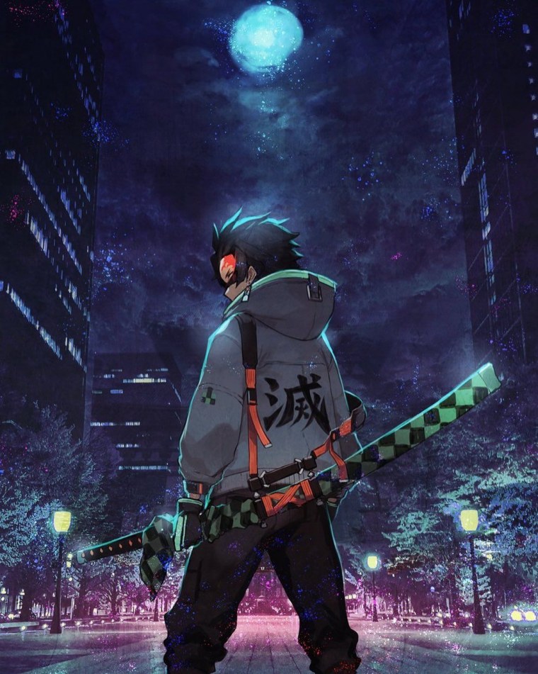 Аниме парень в маске