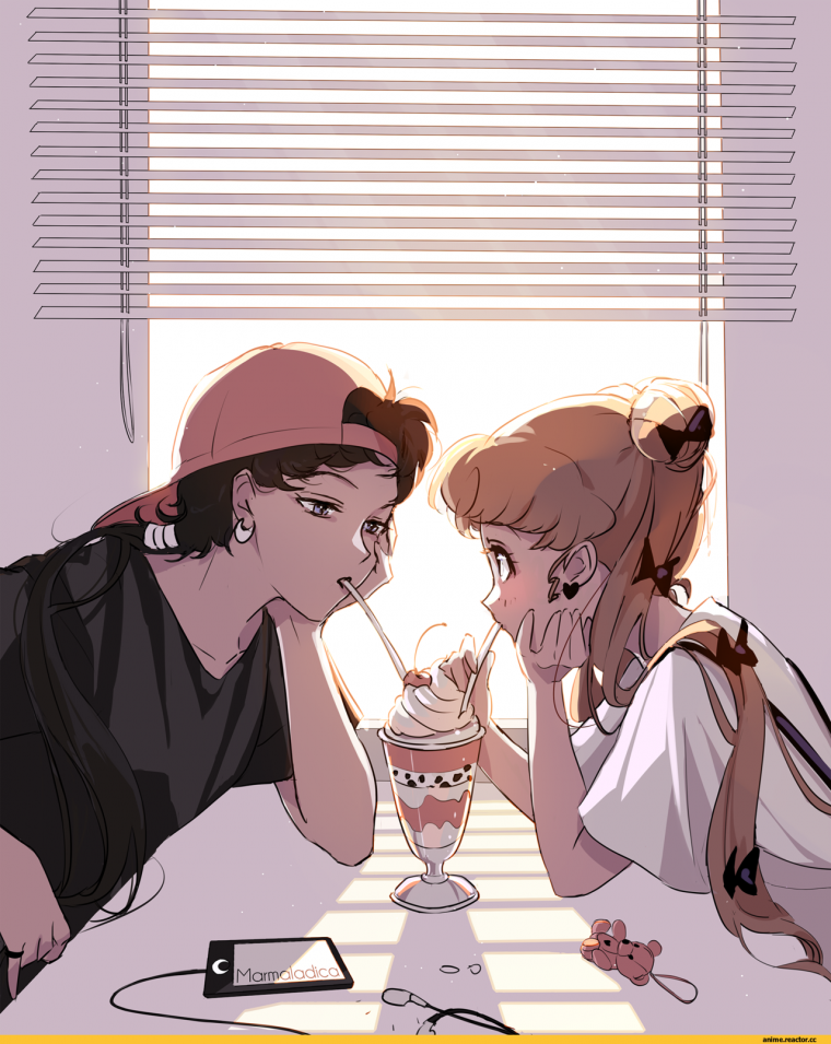 Две подруги аниме Эстетика