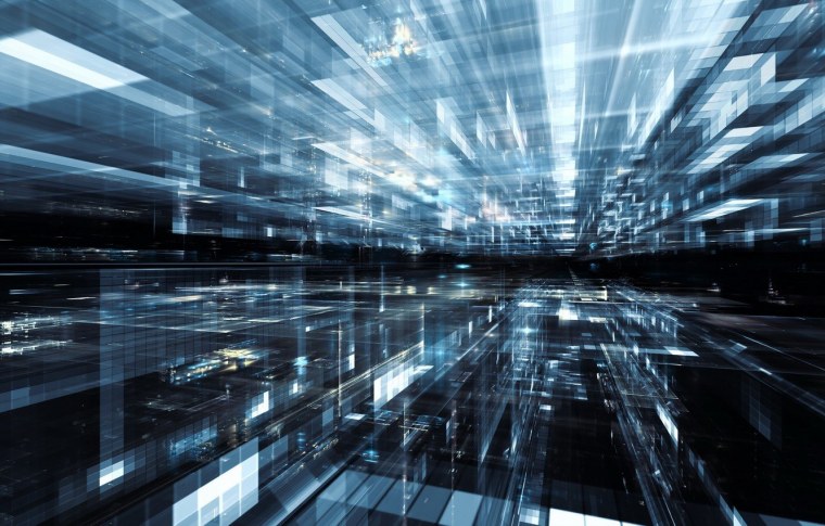 Красный технологичный фон