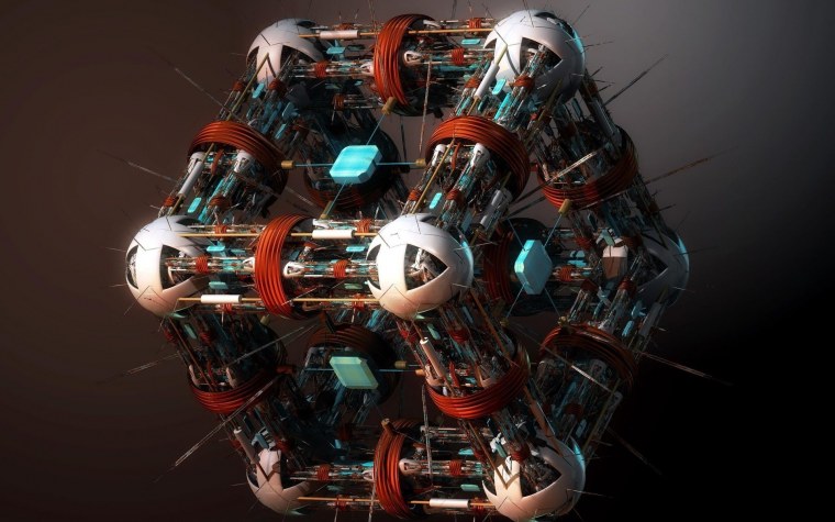 Синий футуристический фон