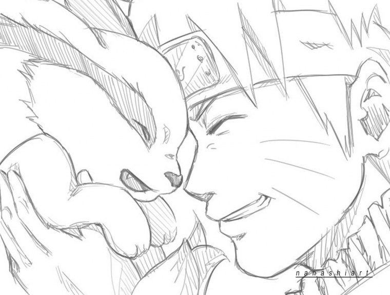 Девятихвостый Лис Наруто тату