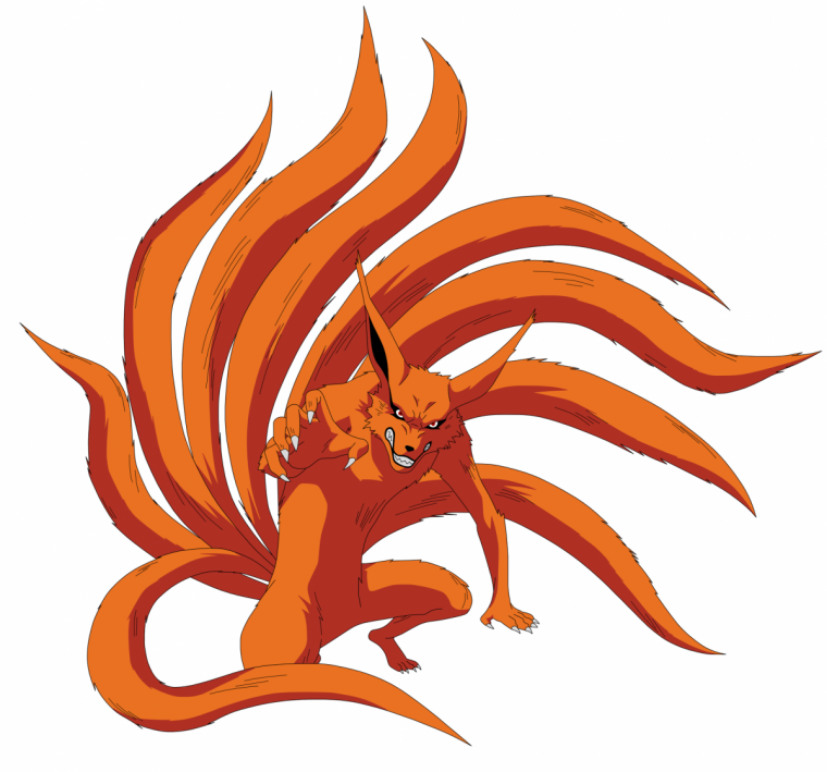 Раскраски Наруто Кьюби