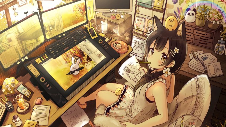 Рабочий стол в стиле аниме