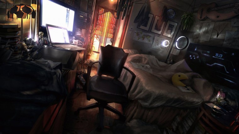 Спальня в стиле киберпанк