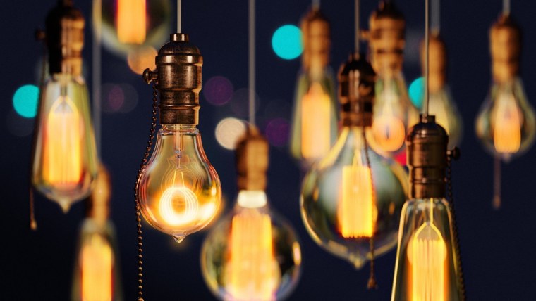 Много лампочек