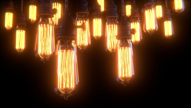 Лампа на черном фоне