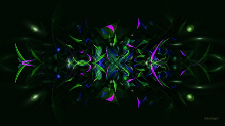 Неоновые узоры на черном фоне