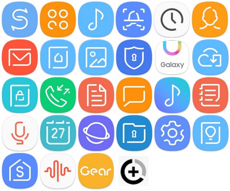 Иконки приложений Samsung