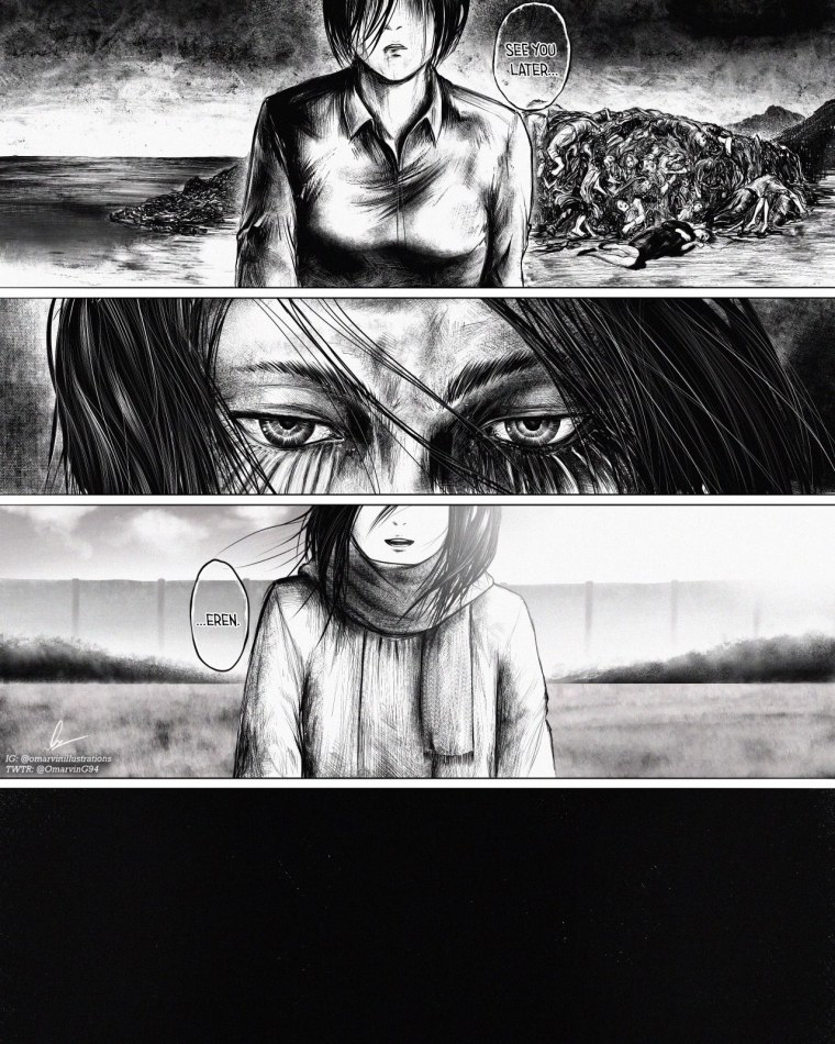 Атака титанов 138 глава Микаса