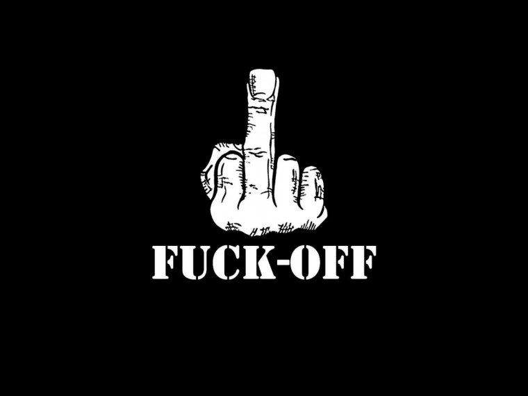 Фак на темном фоне