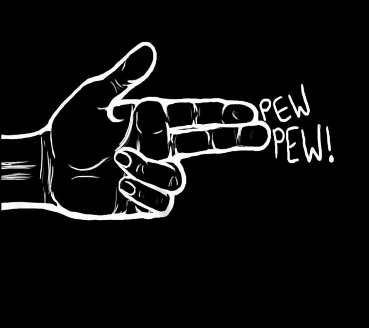 Фак на темном фоне