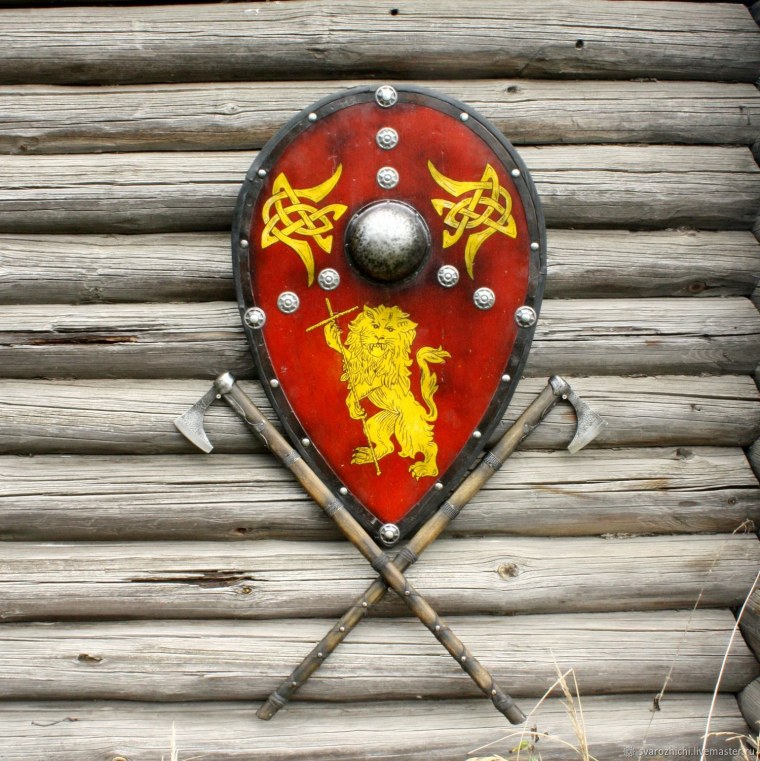 Каплевидный щит на Руси