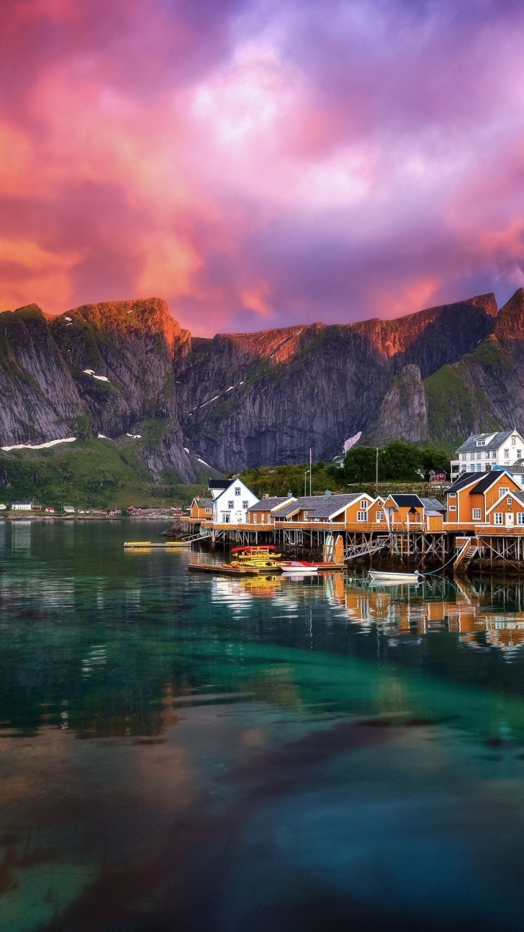 Норвегия скалы зима