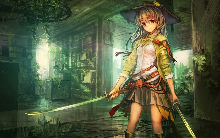 Аниме девушка с мечом