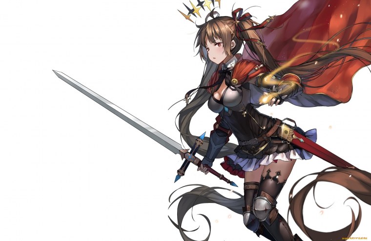 Аниме девушка с мечом
