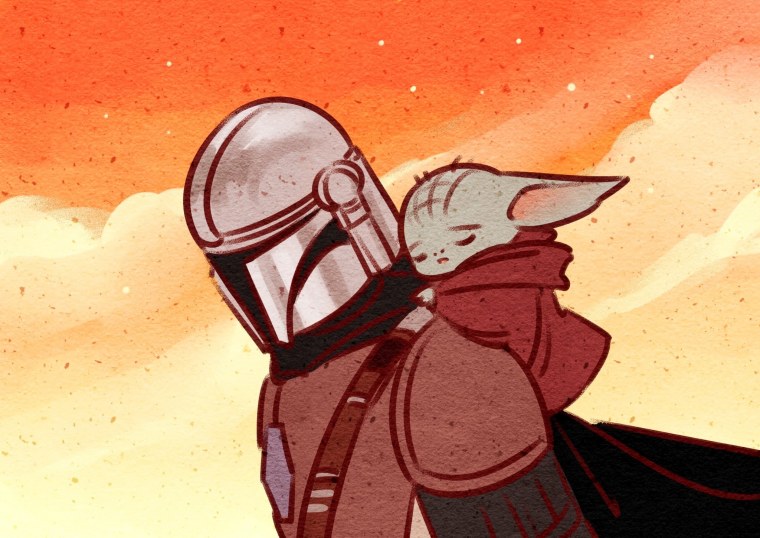 Мандалорец и йода арт