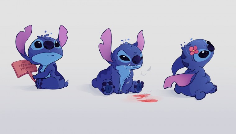 Лило и Стич розовый Стич