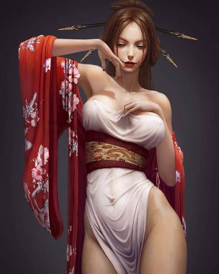 Девушка в платье фэнтези