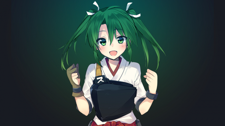 Аниме на зеленом фоне