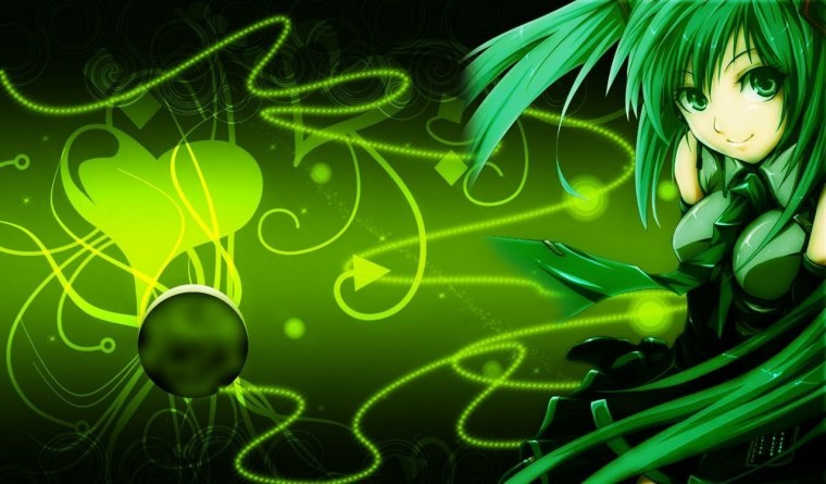 Аниме зелёный цвет