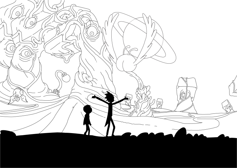 Рик и Морти раскраска