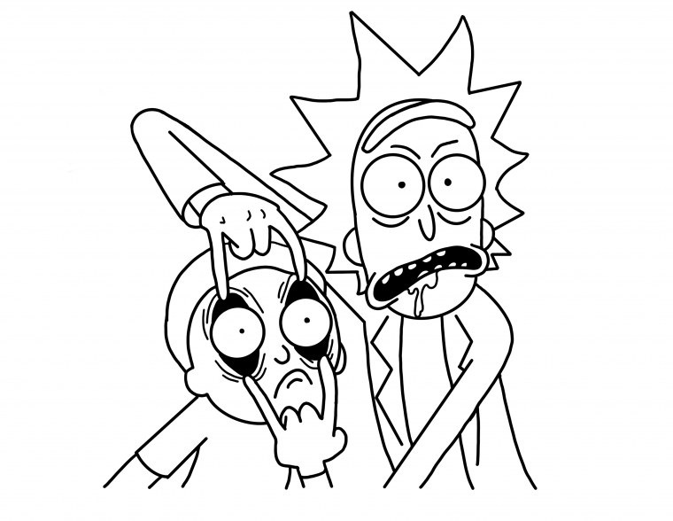 Рик и Морти чб