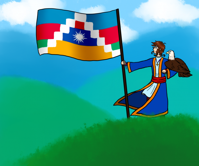 Флаг Азербайджана Орел