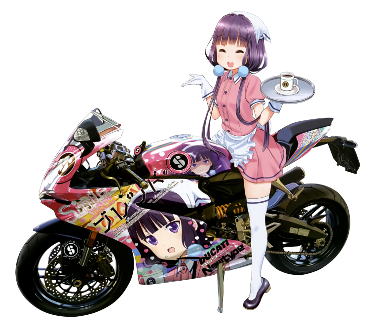 Сейбер и мотоцикл аниме