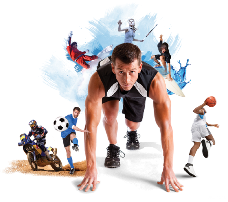 Фитнес на белом фоне