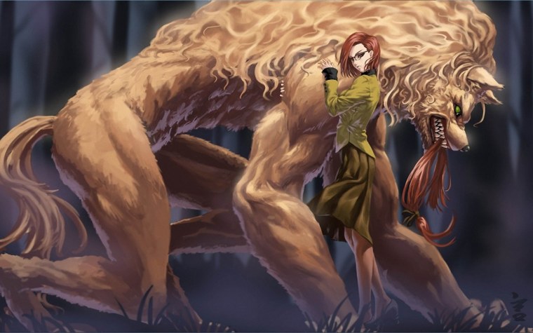 Получеловек полуволк аниме