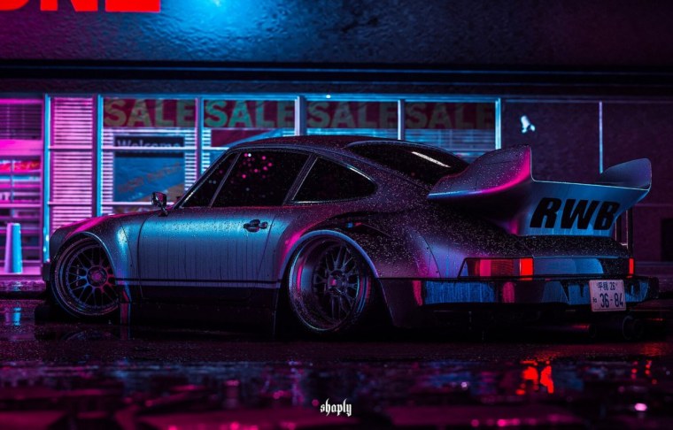 Porsche 911 неон