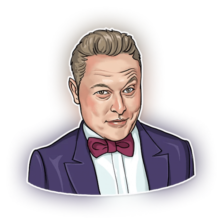 Илон Маск стикер