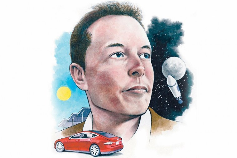 Илон Маск нарисованный